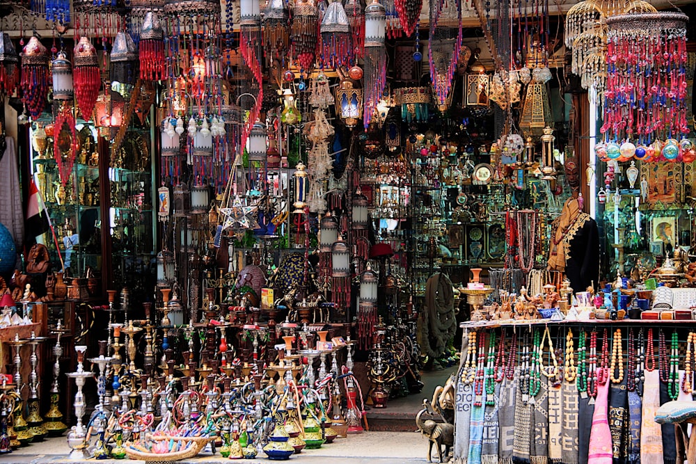 a store with a lot of colorful items on display
