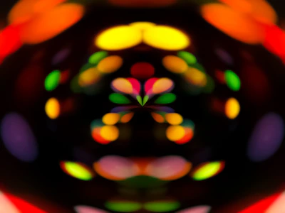 An abstract visualizer with pulsing waves of light syncing to a beat on a dark background.