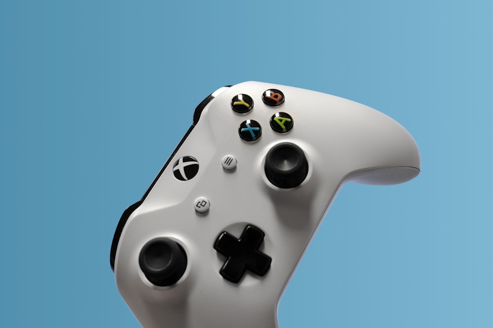 a close up of a video game controller