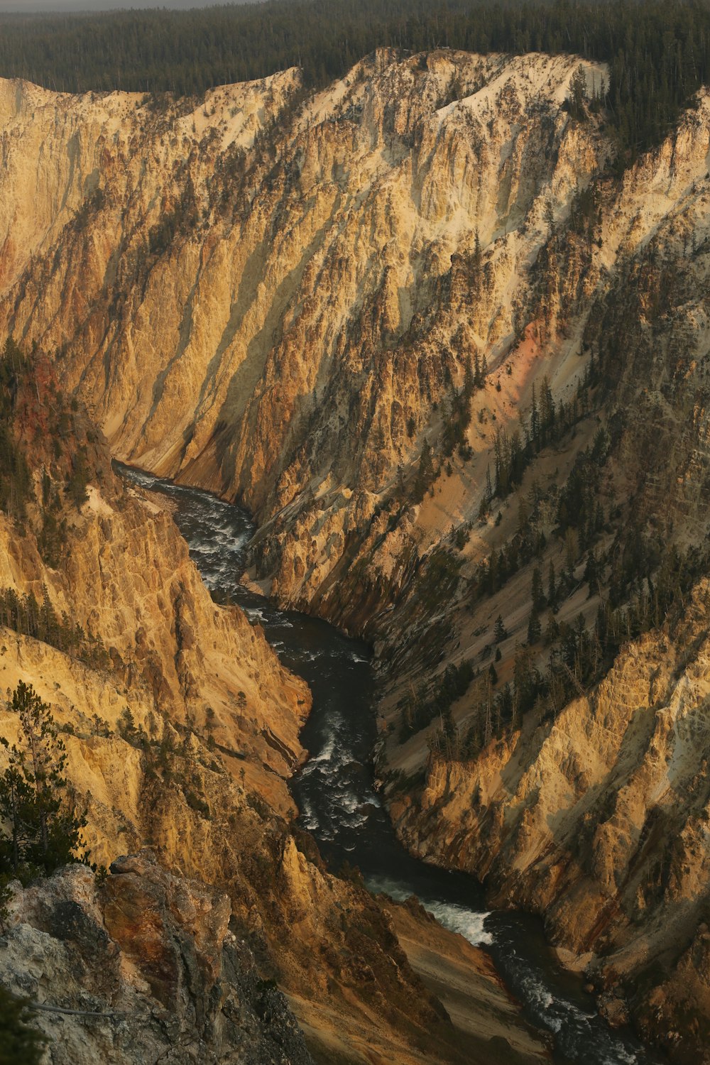 a canyon with a mountain in the background