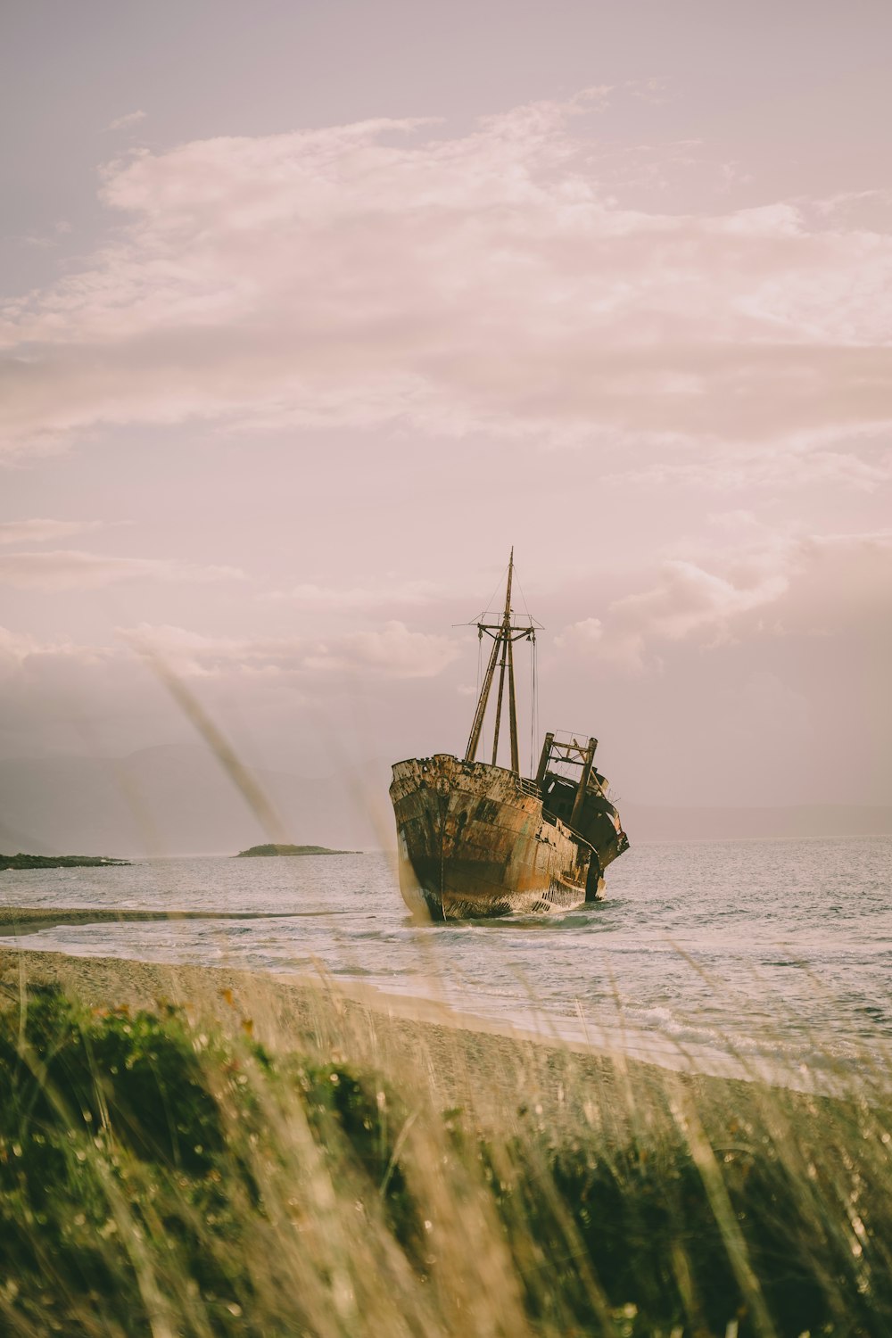 a boat that is sitting in the water