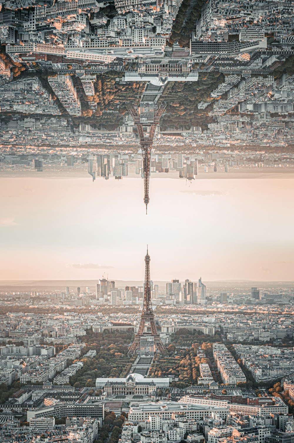 the eiffel tower towering over the city of paris