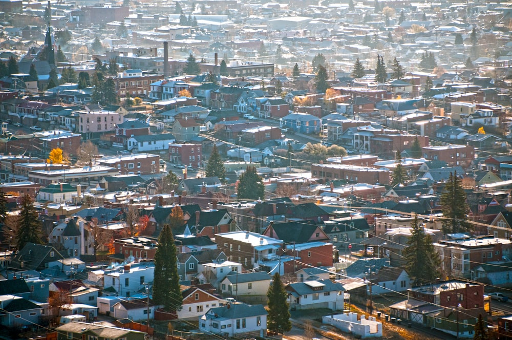 a city filled with lots of tall buildings