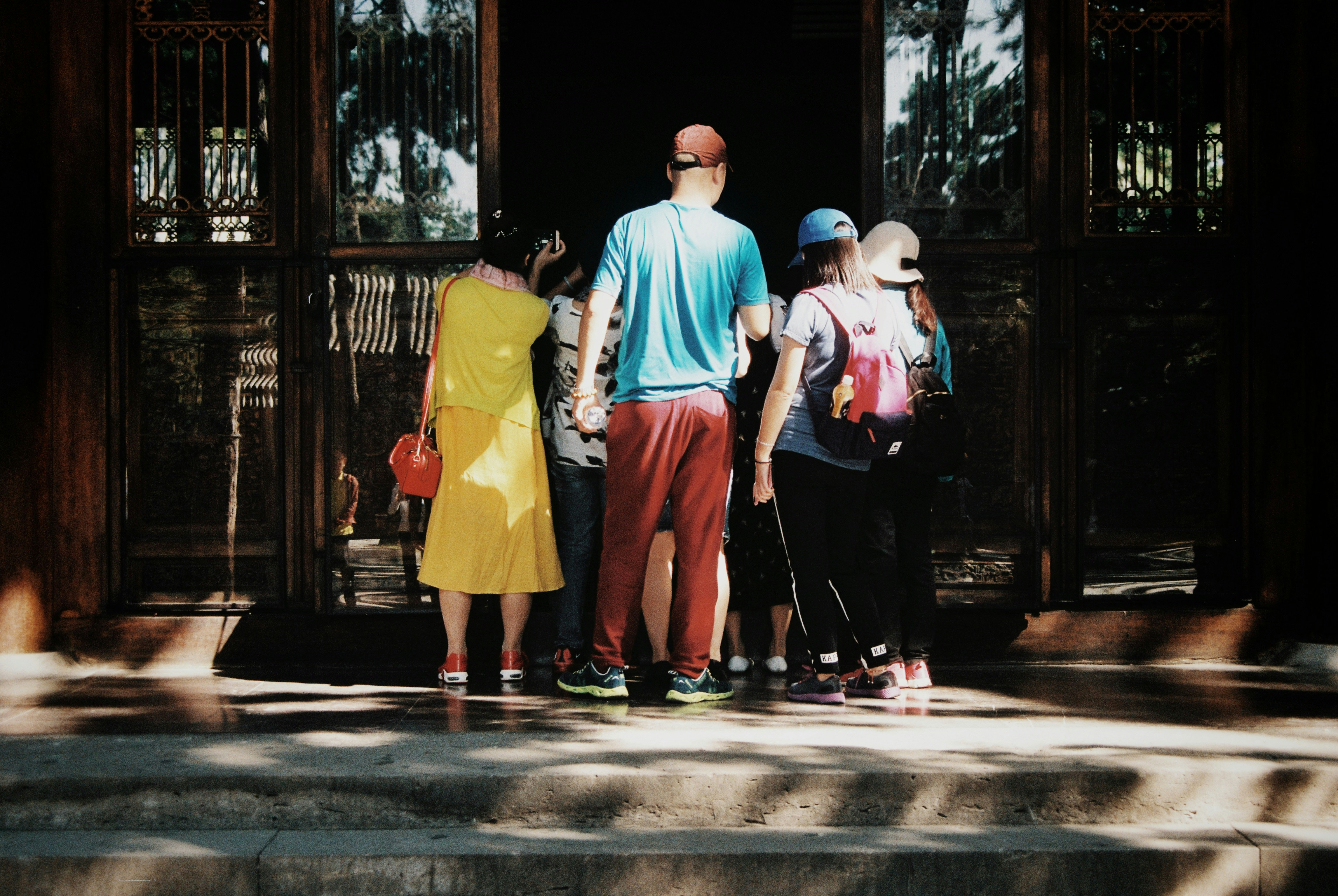 Maintenance team inspecting playground equipment