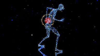 a man with a red ball in his hand