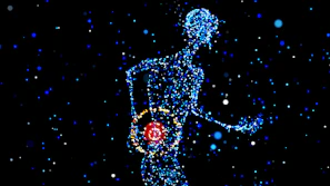 a picture of a person with a red ball in their hand