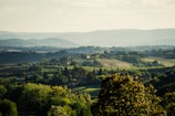 A picturesque countryside landscape with rolling hills.