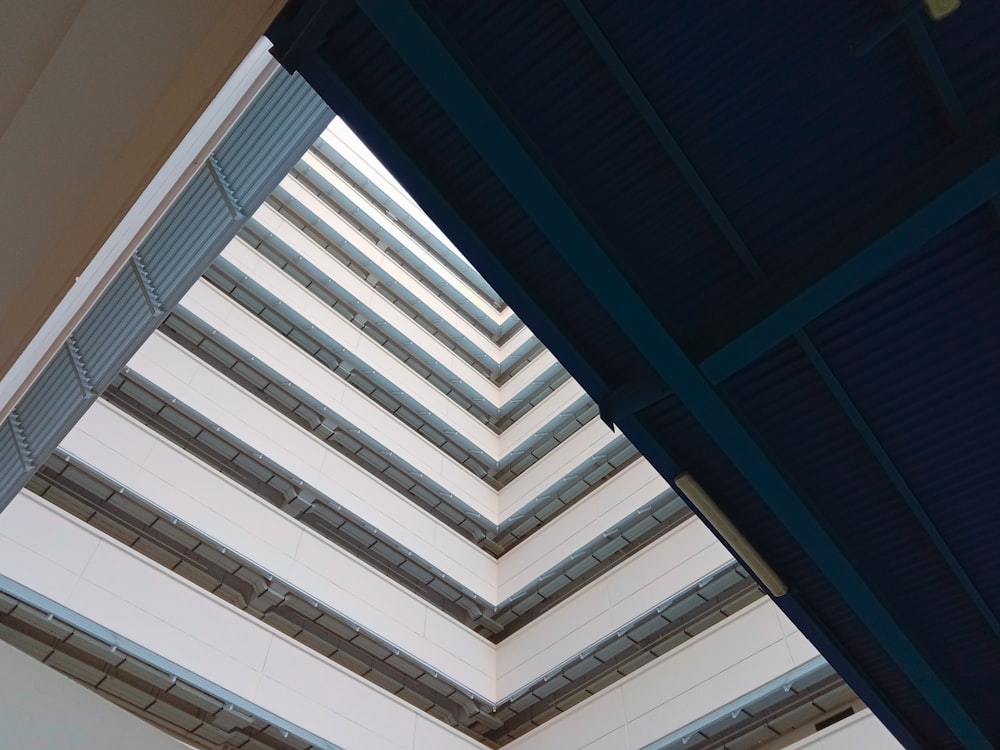 a building with a skylight in the middle of it