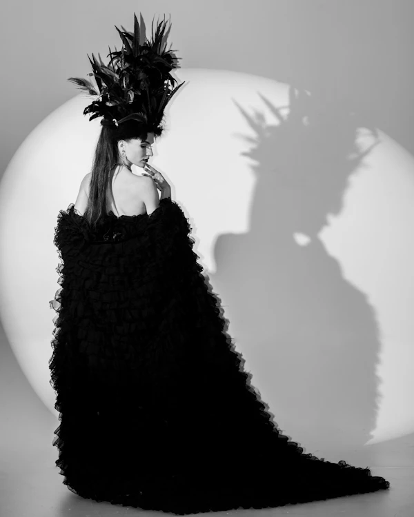 black sculptural gown — Unsplash
