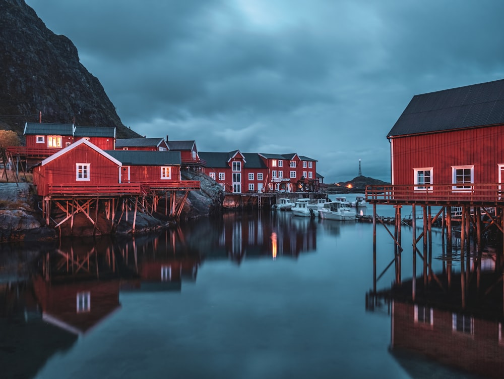 a body of water that has a bunch of houses on it