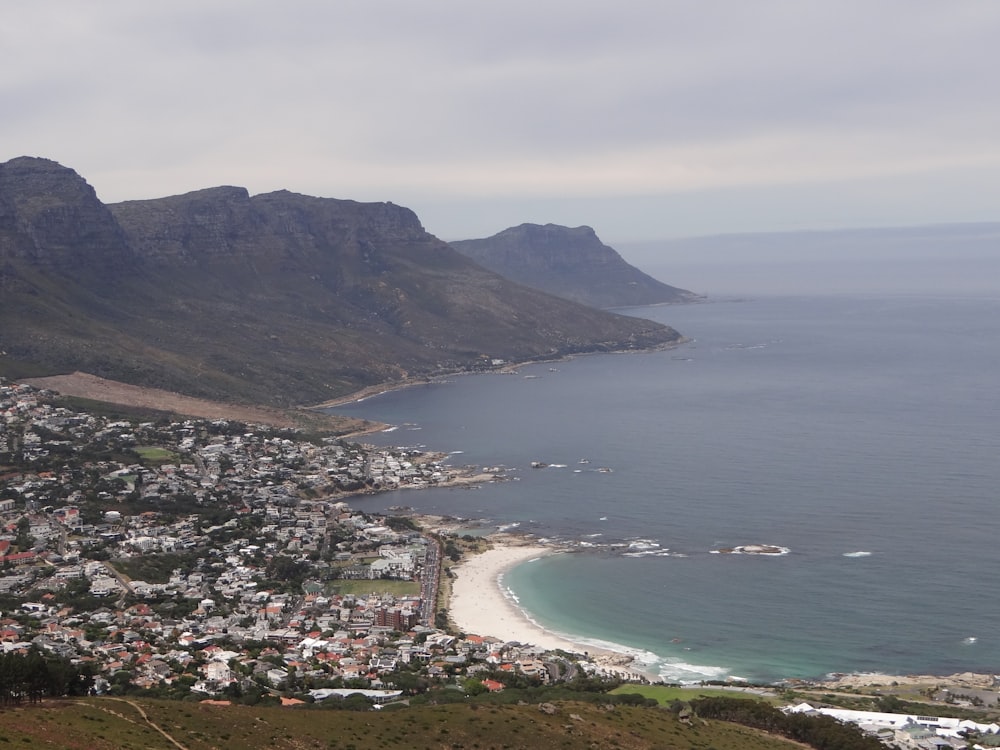 a view of a city next to a body of water