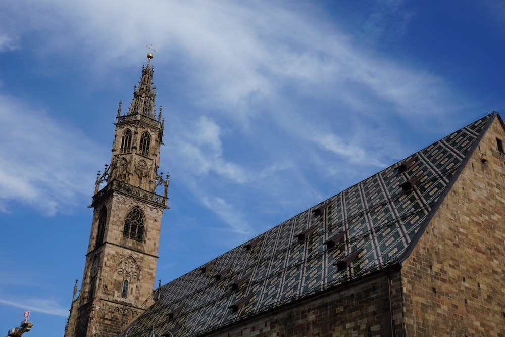 a tall tower with a clock on top of it