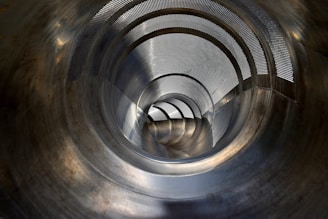 a close up of a metal object that looks like a tube