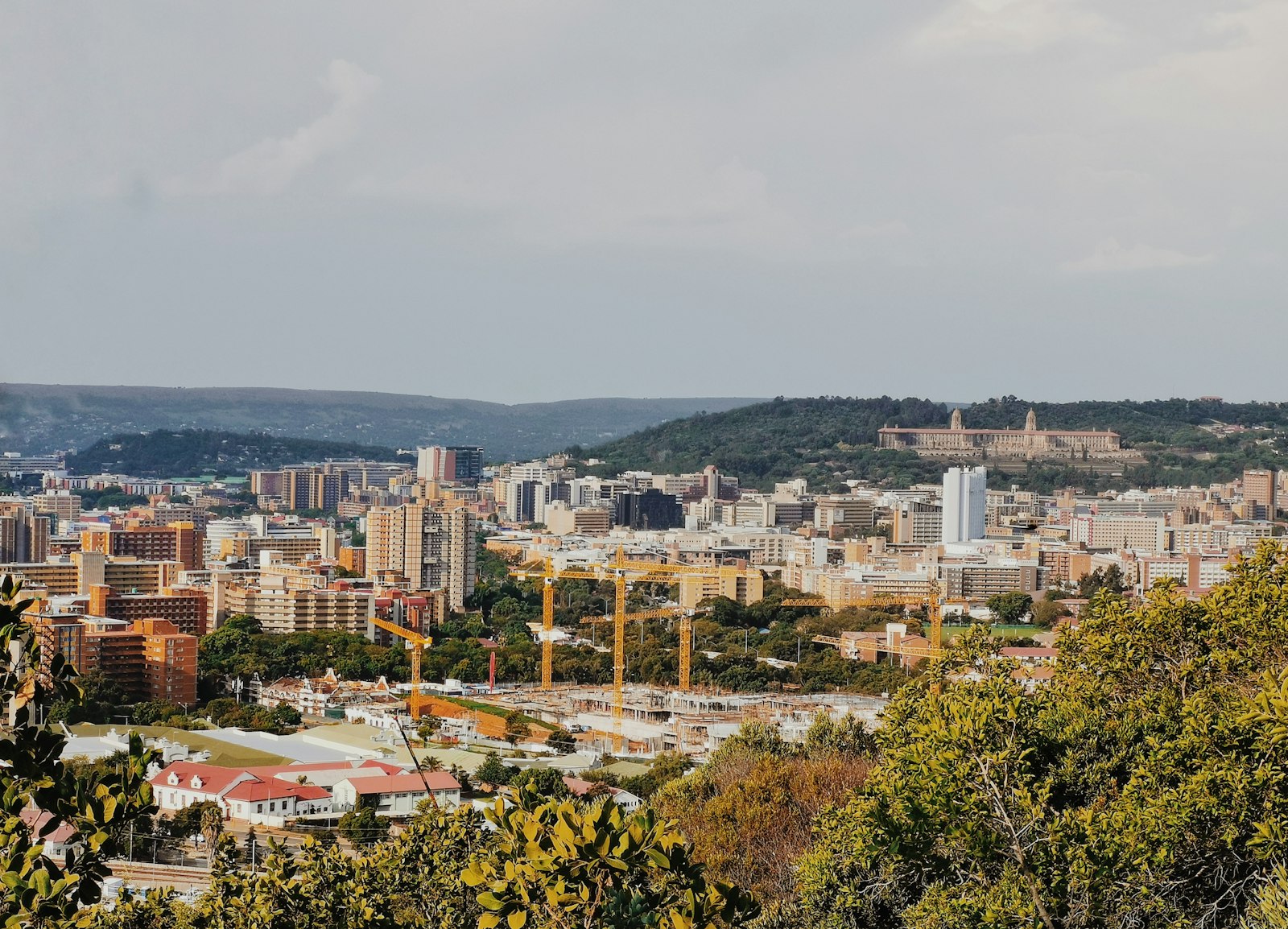 A view of Pretoria from a hilltop
