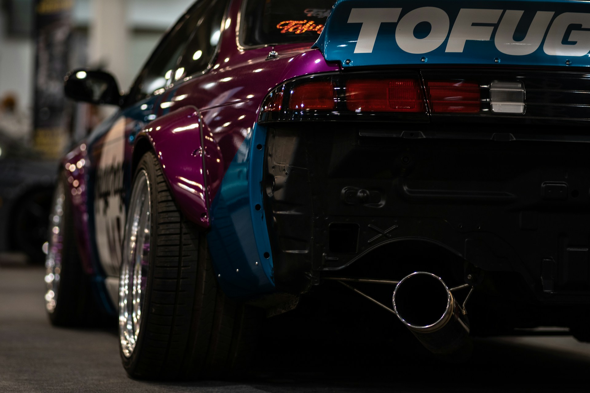 a close up of the rear end of a car