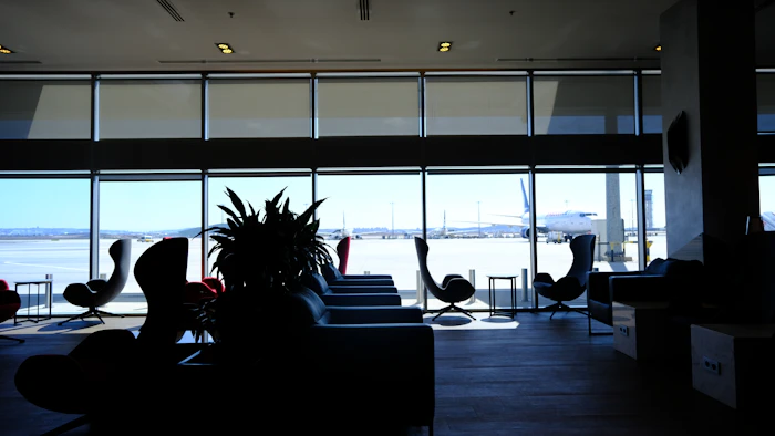 Baggage claim area at arrivals