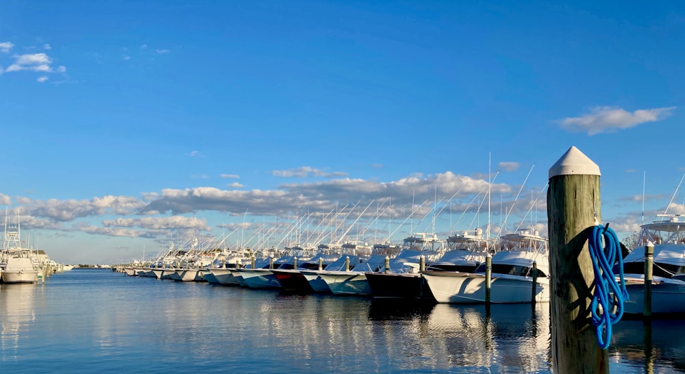 a bunch of boats that are sitting in the water