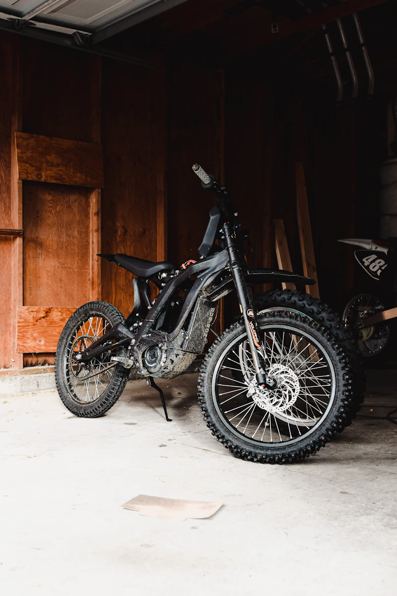 A Sur-Ron electric dirt bike ready as a base build