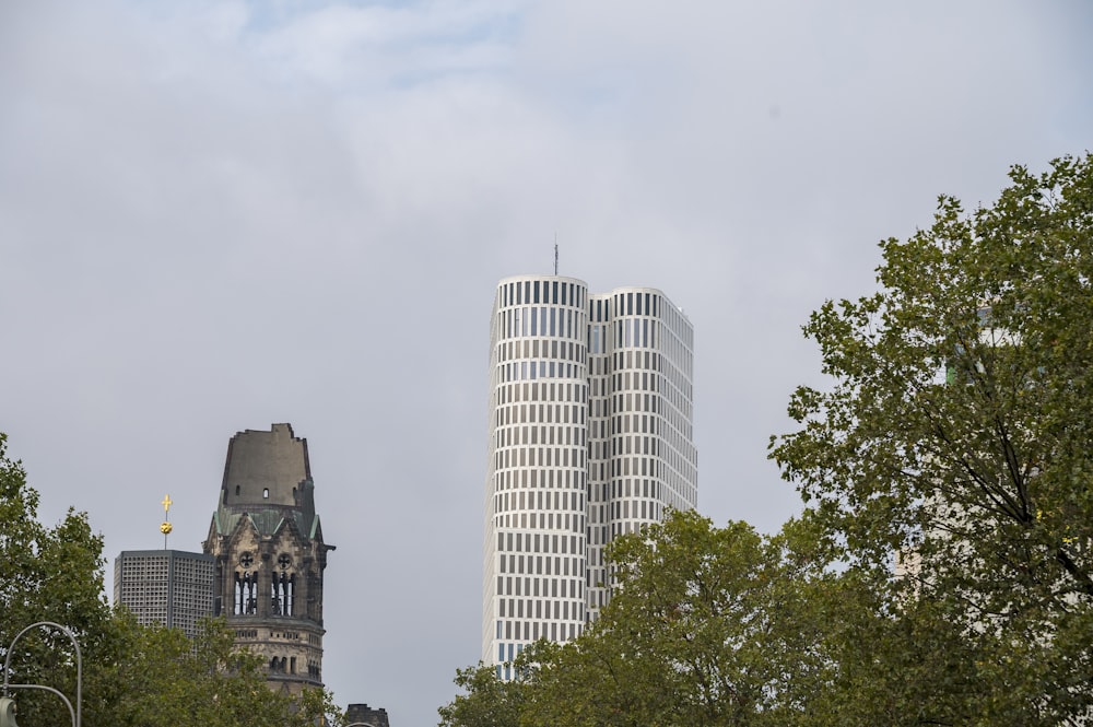 a very tall building with a clock on it's face