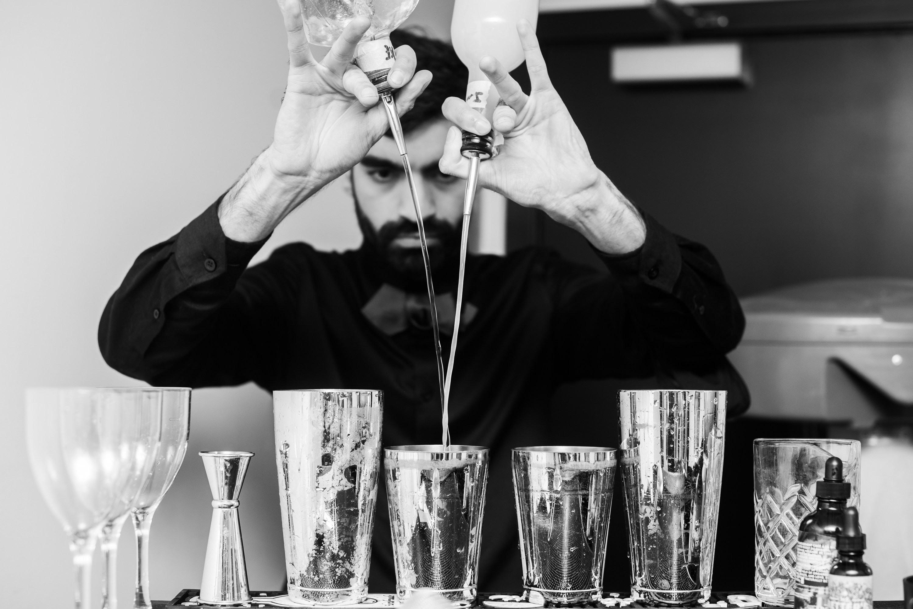Man making a drink
