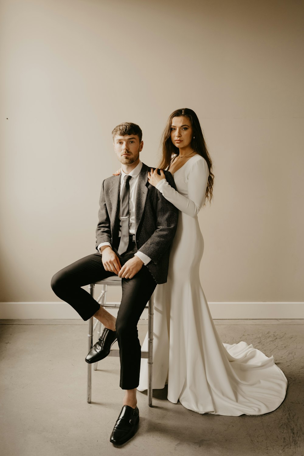 a man and a woman posing for a picture