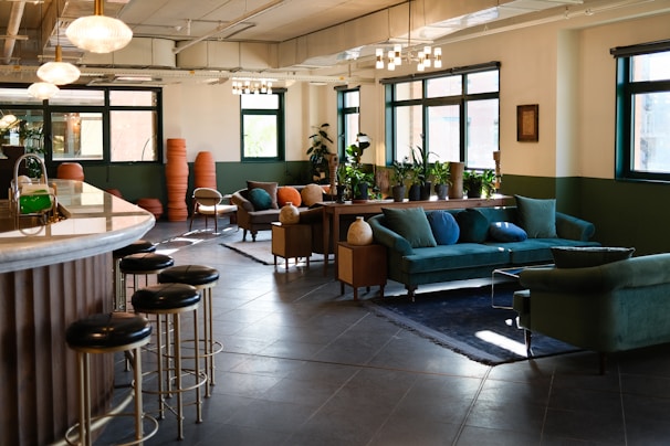 A stylish living area in the suite.