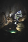 a close up of a cave
