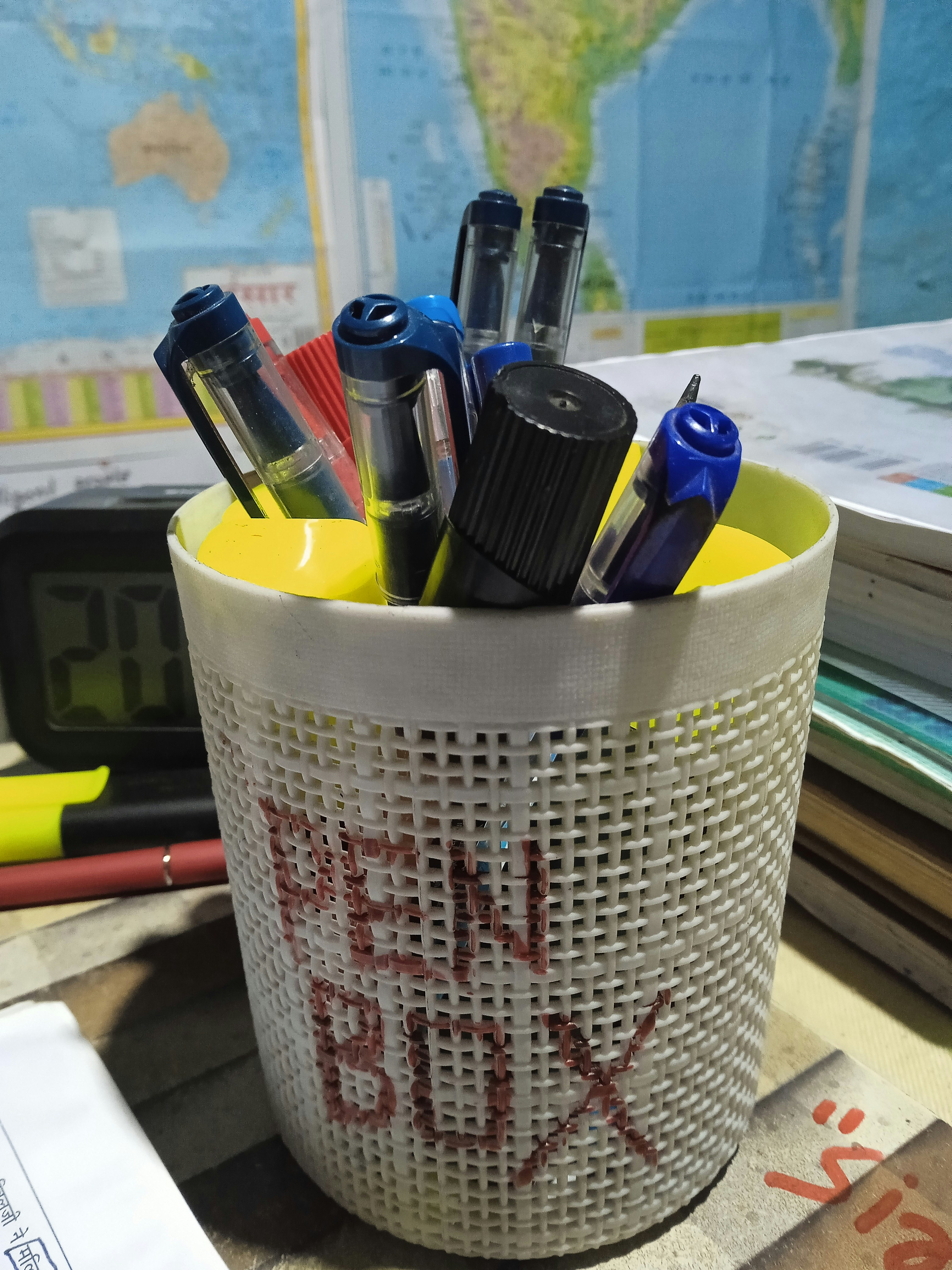 Sleek Metal Pen Holder