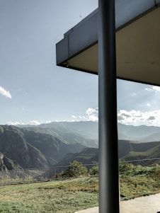 A crisp view of Mount Diablo towering behind the Diablo Autohaus building on a clear day.