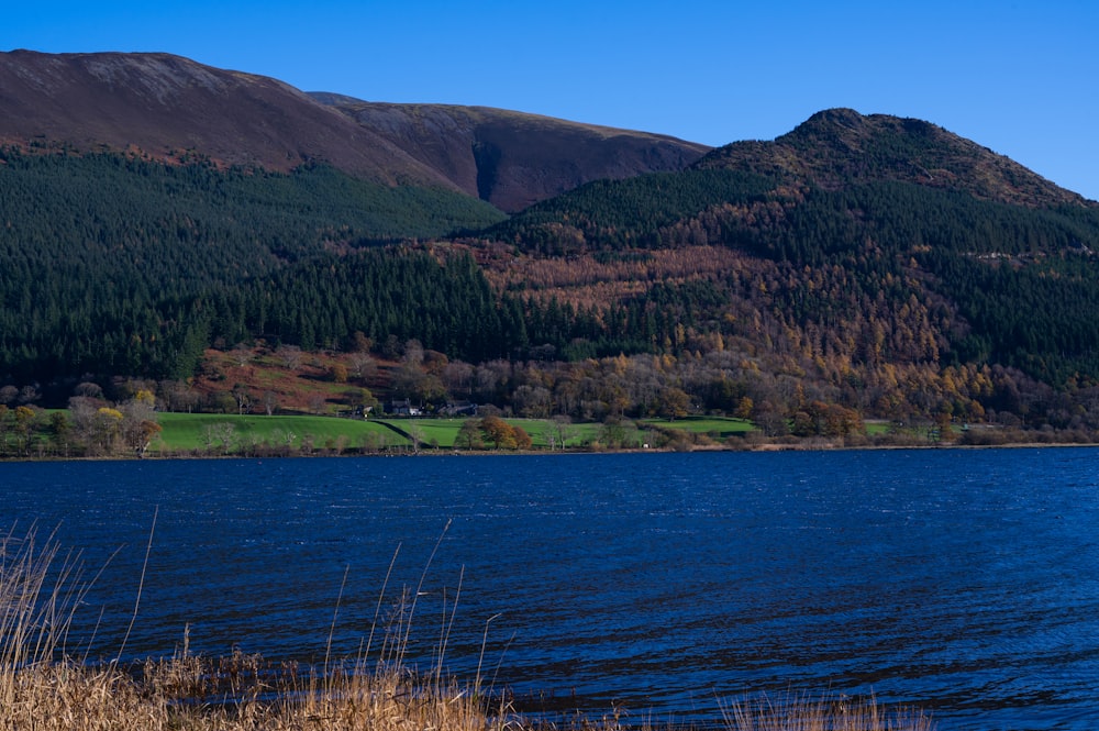 a large body of water surrounded by mountains