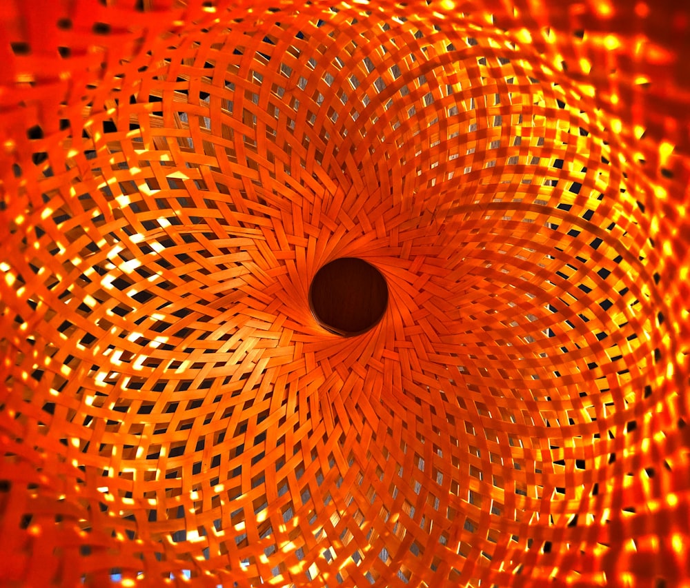 a close up view of a light fixture
