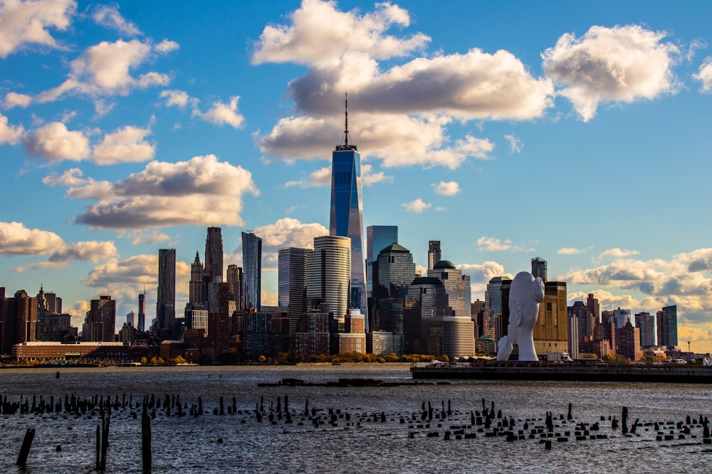 a view of a large city with a lot of tall buildings