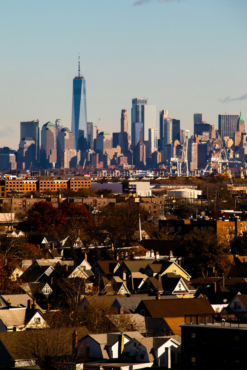 a view of a city from a distance