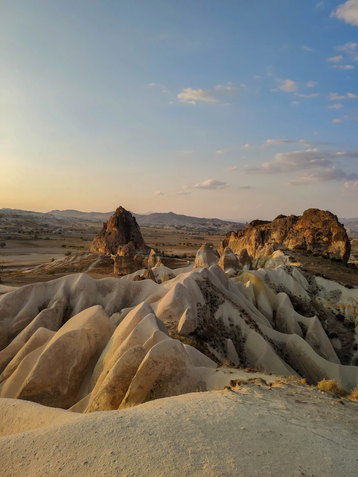 Hiking through Rose Valley at dusk