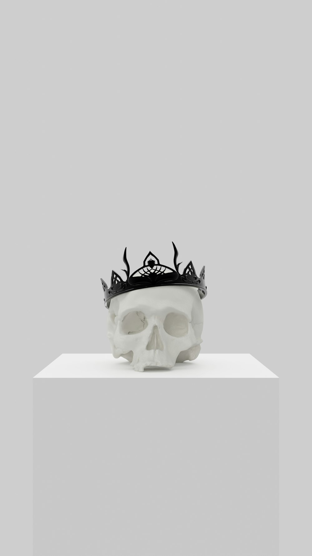 a skull with a crown on top of it