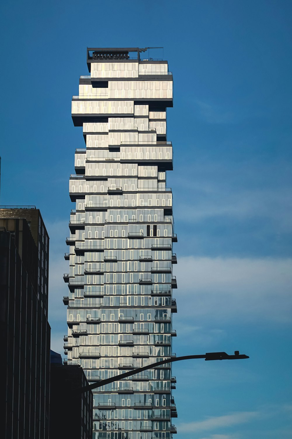 a very tall building with lots of windows