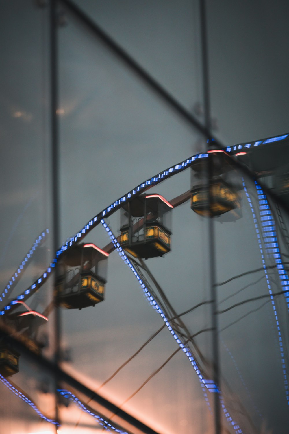 a ferris wheel at a carnival at night
