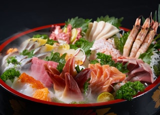 a bowl filled with lots of different types of food