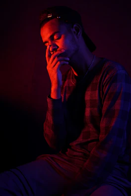 Casual candid of Elyatch relaxing backstage before a show.