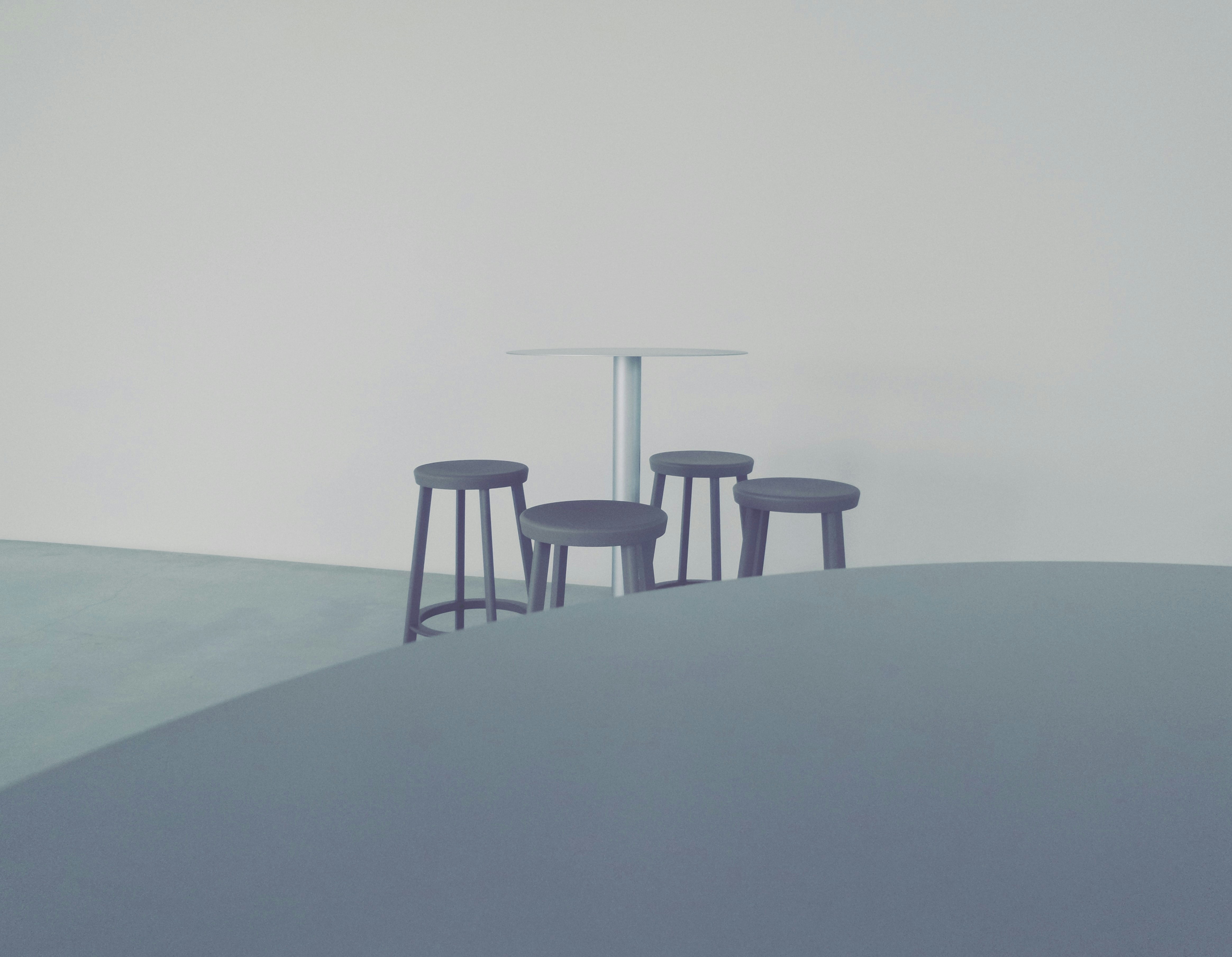 Minimalist Nordic chair by water