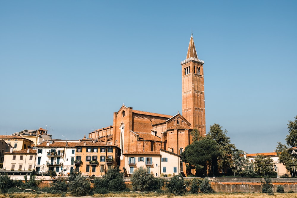 a tall tower with a clock on top of it