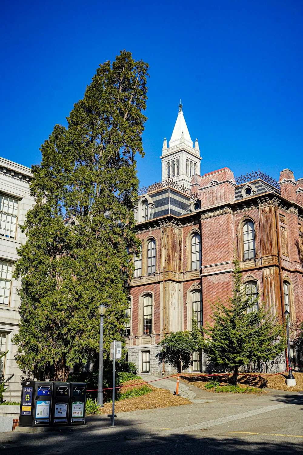 a large building with a clock tower on top of it