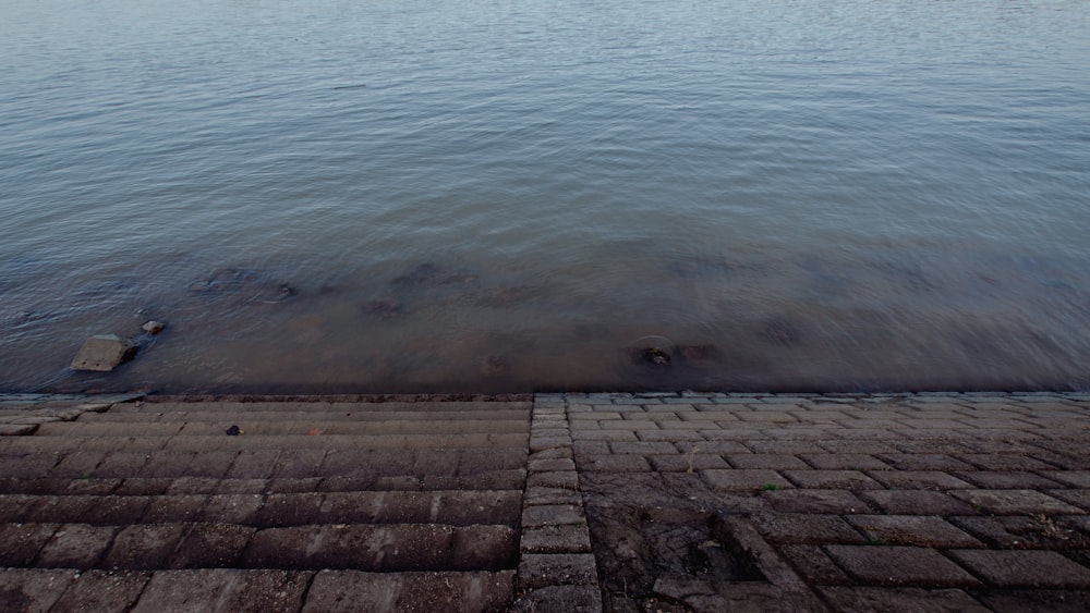 a view of a body of water from a pier
