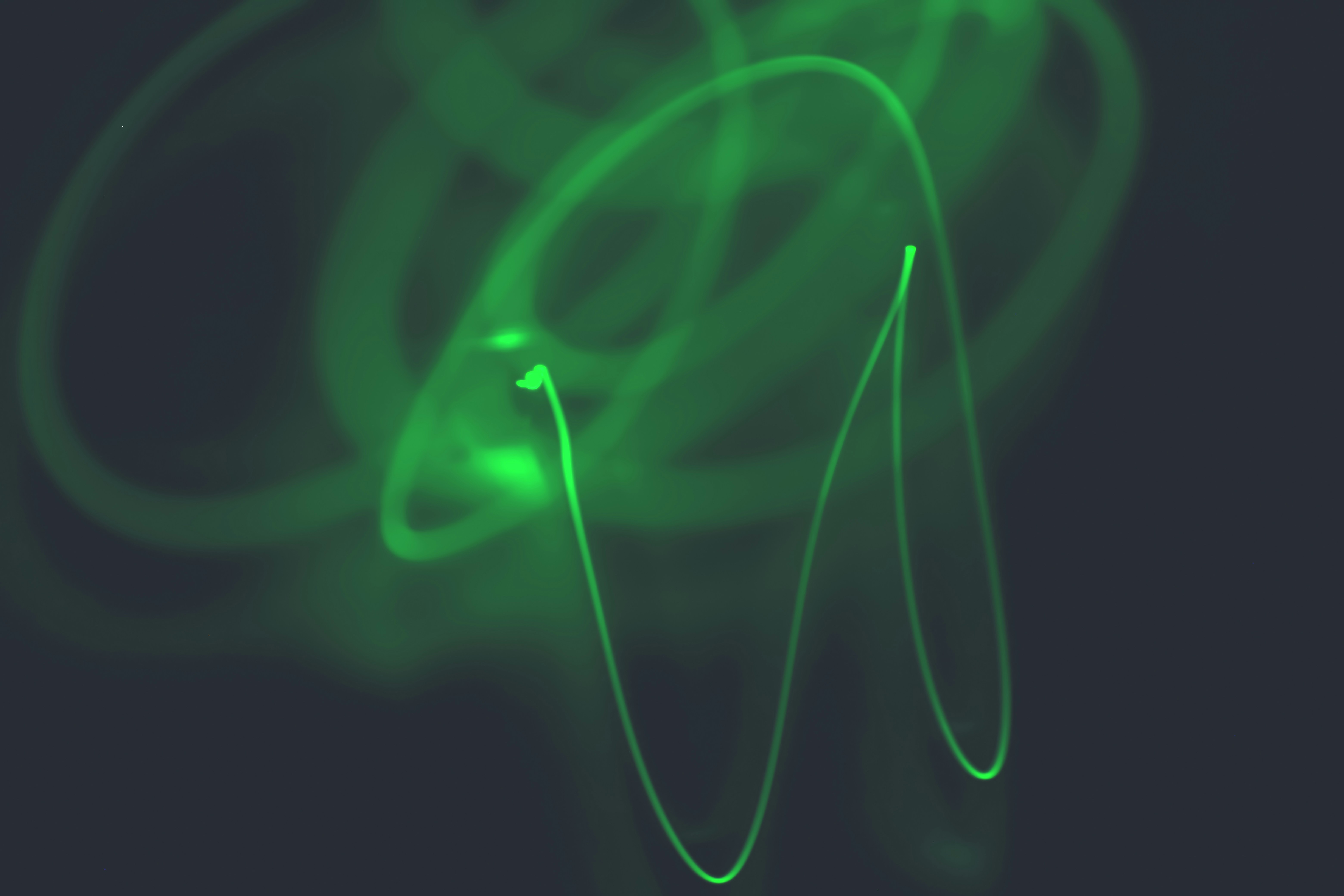 a blurry photo of a green object