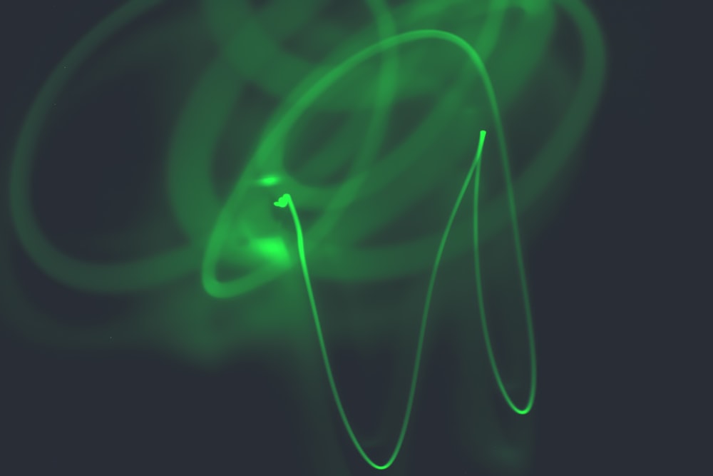a blurry photo of a green object
