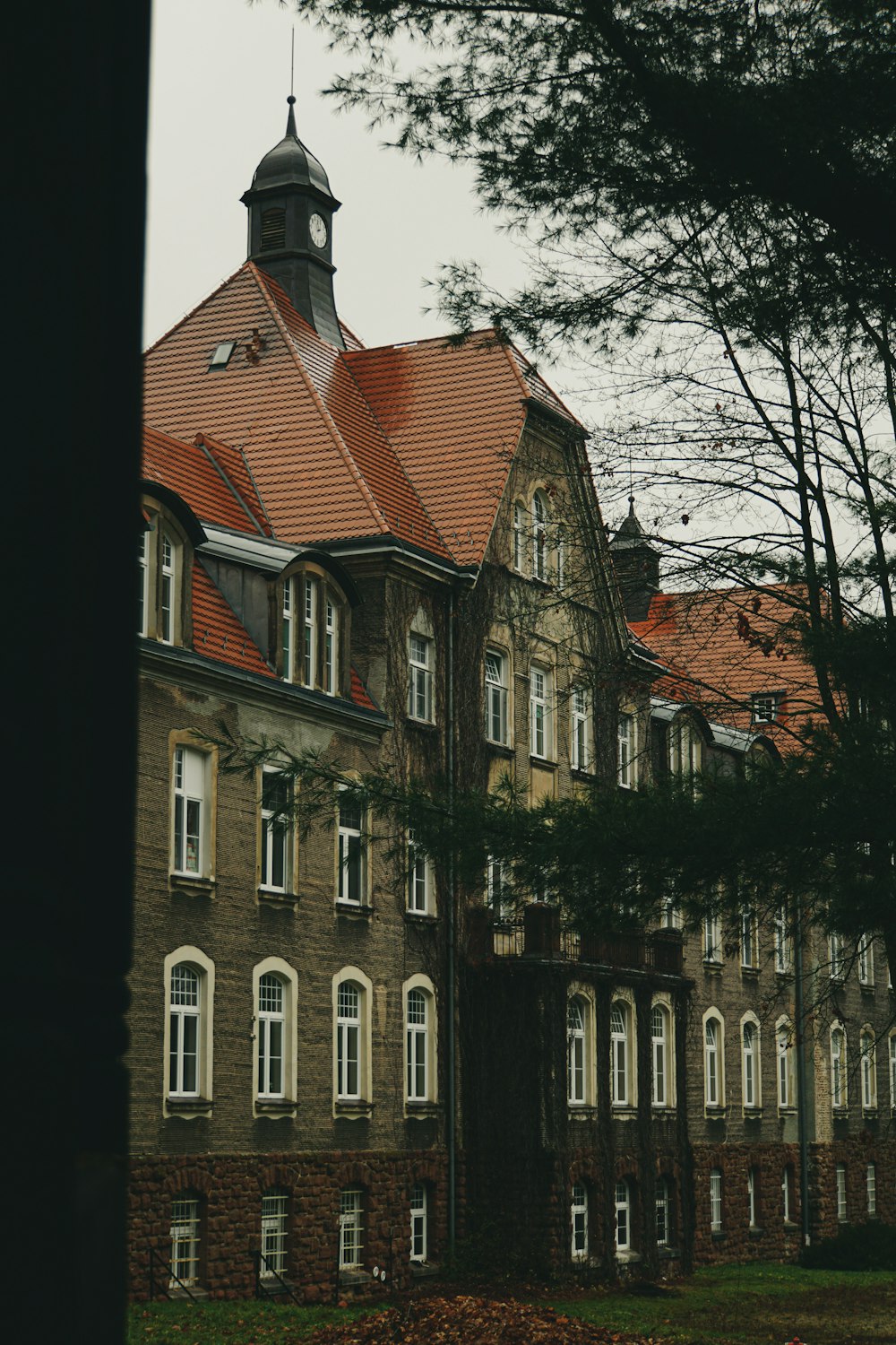 a large building with a clock tower on top of it