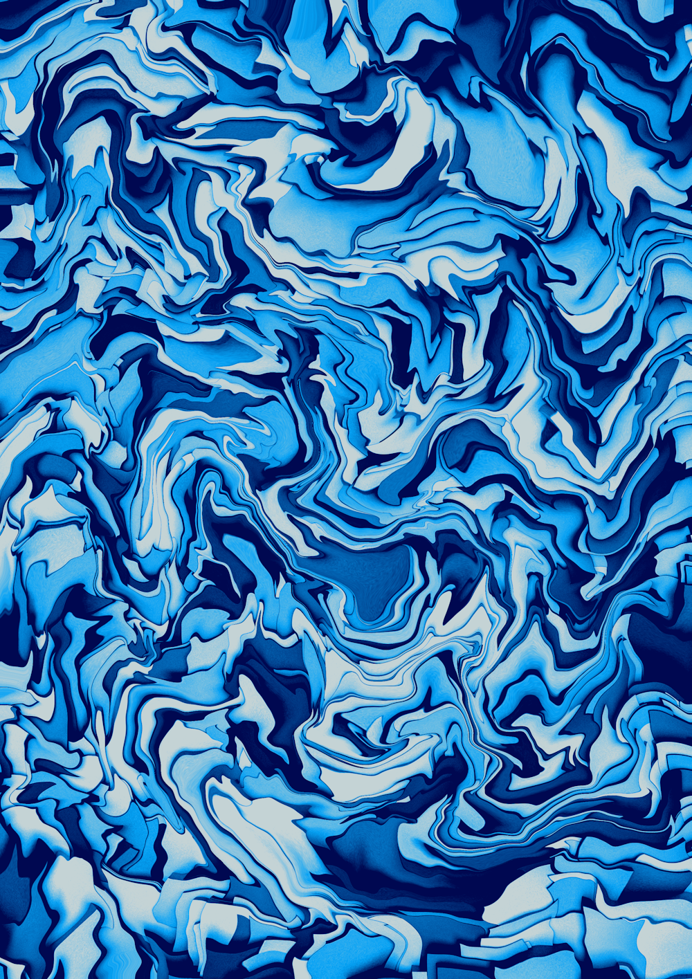 a blue and white abstract background with a wavy design