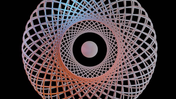 A mystical golden geometric pattern glowing against a deep obsidian black background.