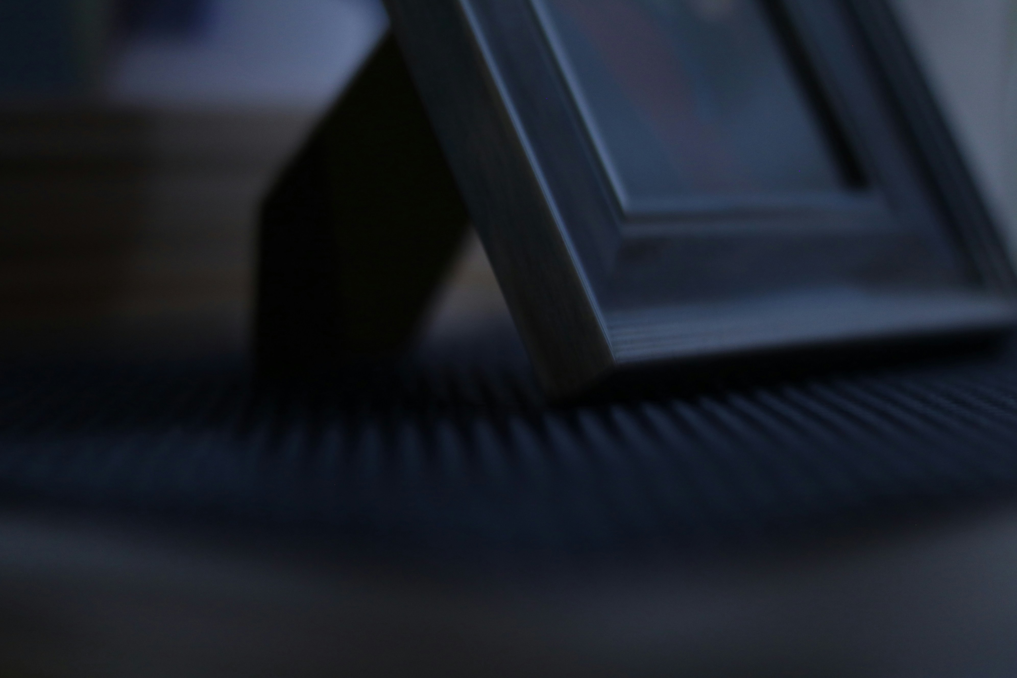 a picture frame sitting on top of a table