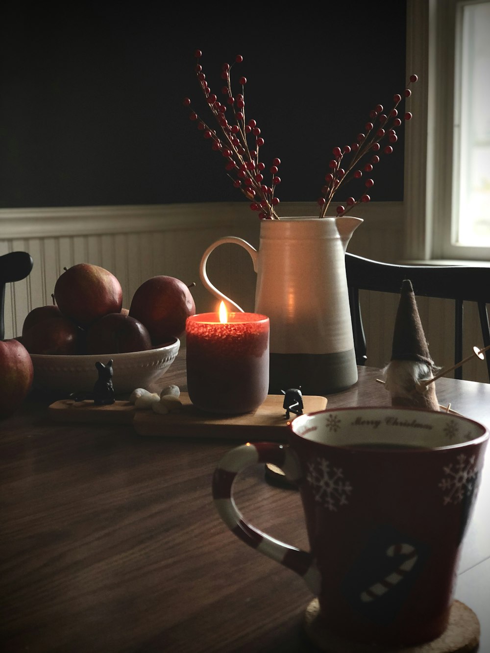 a cup of coffee on a table